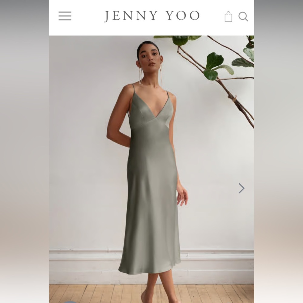Jenny Yoo Bellini Dress, Moss, Size 4